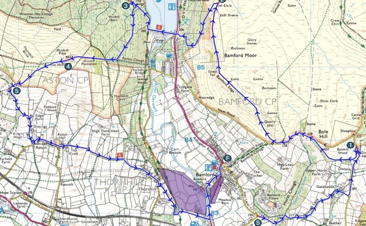 Beast Of Bamford Route Map
