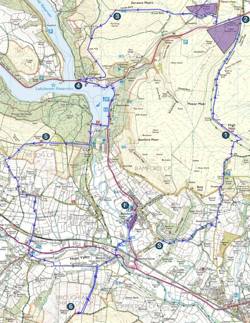 Beast Of Bamford Route Map