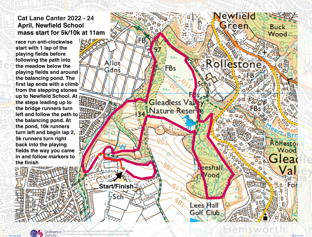 Cat Lane Canter Route Map